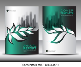 Green Cover design template vector, Nature organic leaves creative idea, Can be use to Business Brochure flyer, Annual Report, Magazine,Poster, Corporate Presentation, Portfolio, book,  Banner, websit