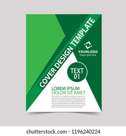 Green cover design template. Vector illustration.