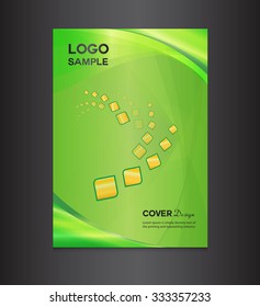 green Cover design vector illustration