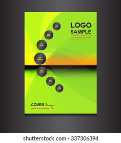 green Cover design.Cover vector template, cover design, printing design, vector illustration, green background, report cover,report template
