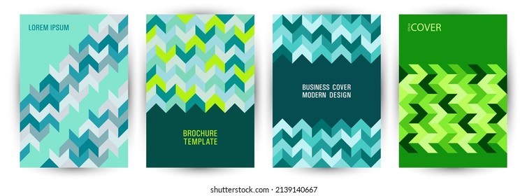 Grüne Deckenseite Layout Bandle Vektorgrafik geometrischen Design.