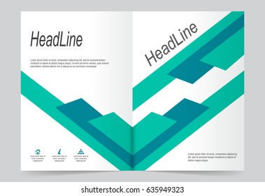 Green Cover template background, flyer design. Abstract template for annual business report, poster