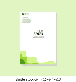 Green cover template. vector brochure, flyer template. magazine cover, modern design