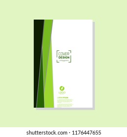 Green cover template. vector brochure, flyer template. magazine cover, modern design