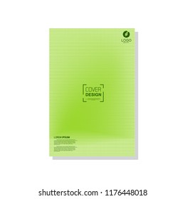 Green cover template. vector brochure, flyer template. magazine cover, modern design