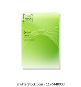 Green cover template. vector brochure, flyer template. magazine cover, modern design