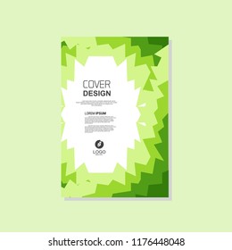 Green cover template. vector brochure, flyer template. magazine cover, modern design