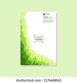 Green cover template. vector brochure, flyer template. magazine cover, modern design