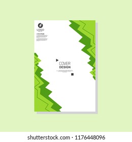Green cover template. vector brochure, flyer template. magazine cover, modern design