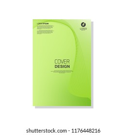 Green cover template. vector brochure, flyer template. magazine cover, modern design