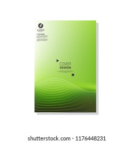 Green cover template. vector brochure, flyer template. magazine cover, modern design