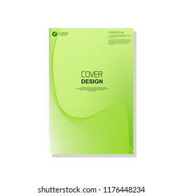 Green cover template. vector brochure, flyer template. magazine cover, modern design