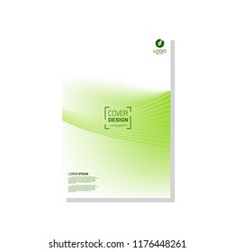Green cover template. vector brochure, flyer template. magazine cover, modern design