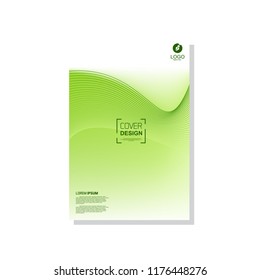 Green cover template. vector brochure, flyer template. magazine cover, modern design