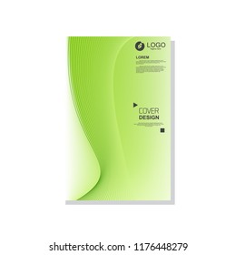 Green cover template. vector brochure, flyer template. magazine cover, modern design