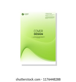 Green cover template. vector brochure, flyer template. magazine cover, modern design