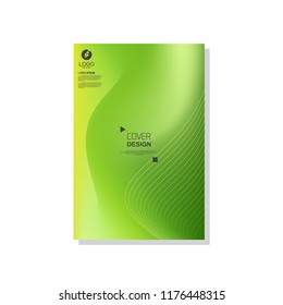 Green cover template. vector brochure, flyer template. magazine cover, modern design