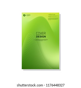 Green cover template. vector brochure, flyer template. magazine cover, modern design
