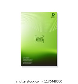 Green cover template. vector brochure, flyer template. magazine cover, modern design