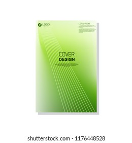 Green cover template. vector brochure, flyer template. magazine cover, modern design