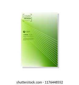 Green cover template. vector brochure, flyer template. magazine cover, modern design