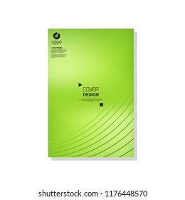 Green cover template. vector brochure, flyer template. magazine cover, modern design