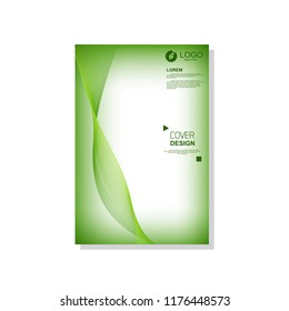 Green cover template. vector brochure, flyer template. magazine cover, modern design
