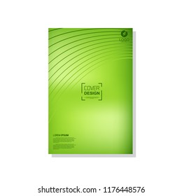 Green cover template. vector brochure, flyer template. magazine cover, modern design