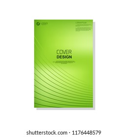 Green cover template. vector brochure, flyer template. magazine cover, modern design