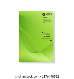 Green cover template. vector brochure, flyer template. magazine cover, modern design