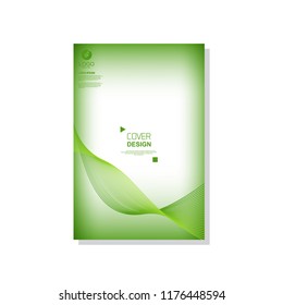 Green cover template. vector brochure, flyer template. magazine cover, modern design