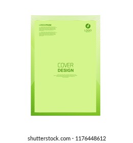 Green cover template. vector brochure, flyer template. magazine cover, modern design