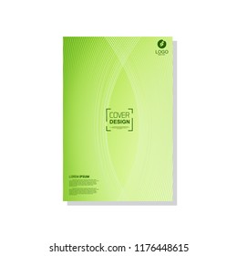 Green cover template. vector brochure, flyer template. magazine cover, modern design