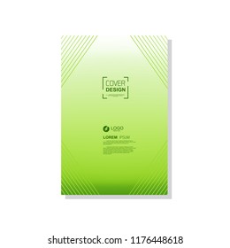Green cover template. vector brochure, flyer template. magazine cover, modern design