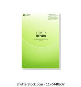 Green cover template. vector brochure, flyer template. magazine cover, modern design