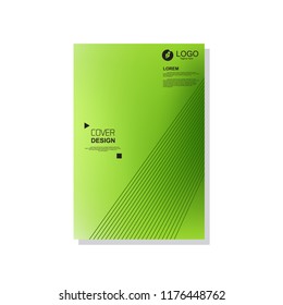 Green cover template. vector brochure, flyer template. magazine cover, modern design