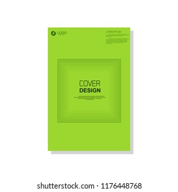 Green cover template. vector brochure, flyer template. magazine cover, modern design