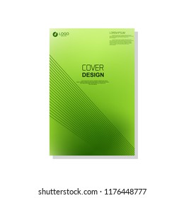 Green cover template. vector brochure, flyer template. magazine cover, modern design