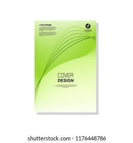 Green cover template. vector brochure, flyer template. magazine cover, modern design