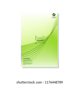 Green cover template. vector brochure, flyer template. magazine cover, modern design