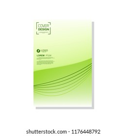 Green cover template. vector brochure, flyer template. magazine cover, modern design
