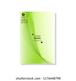 Green cover template. vector brochure, flyer template. magazine cover, modern design