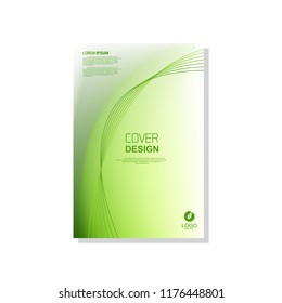 Green cover template. vector brochure, flyer template. magazine cover, modern design