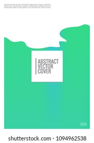 Green cover template. Wedding exotic layout. Backdrop for corporate annual report, poster, magazine first page. Minimal leaflet, business flyer. Promotion concept card. A4 flat geometric cover