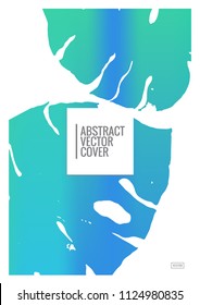 Green cover template. Wedding exotic layout. Background for corporate annual report, poster, magazine first page. Minimal leaflet, business flyer. Promotion concept card. A4 flat abstract cover