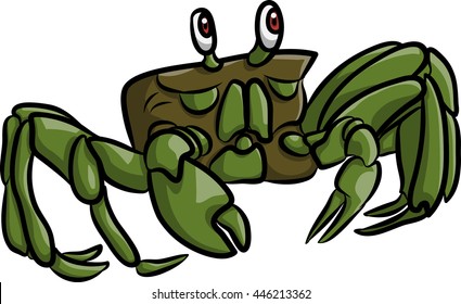 a green crab