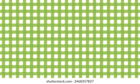 Tacto de crayón verde gingham comprobar fondo de patrón sin fisuras