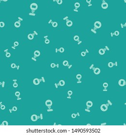 Green Cream or lotion cosmetic tube icon isolated seamless pattern on green background. Body care products for men.  Vector Illustration