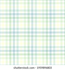 Green And Cream Watercolor Checkered Pattern.