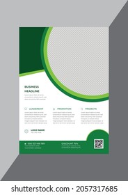 Green creative corporate business flyer design template